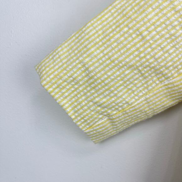 Vintage Yellow Seersucker Stripe Suit 6-12 Months USA - Picture 4 of 13